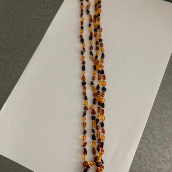 Russian Amber Necklace & Earrings - Picture 1 of 2
